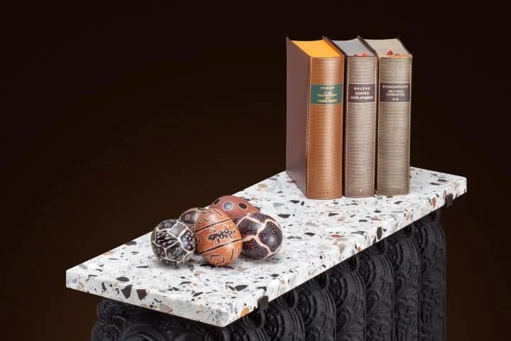 LA SPARK - TABLETTE DE RADIATEUR TERRAZZO NOUGAT POLIE