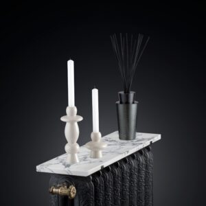 Tablette de radiateur en marbre Calacatta naturel poli, modèle L’Imperial