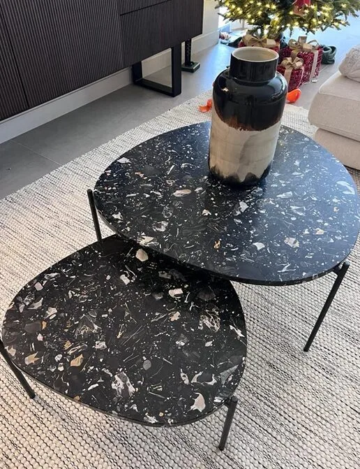 Plateau Table Basse Quartz Porto Nero