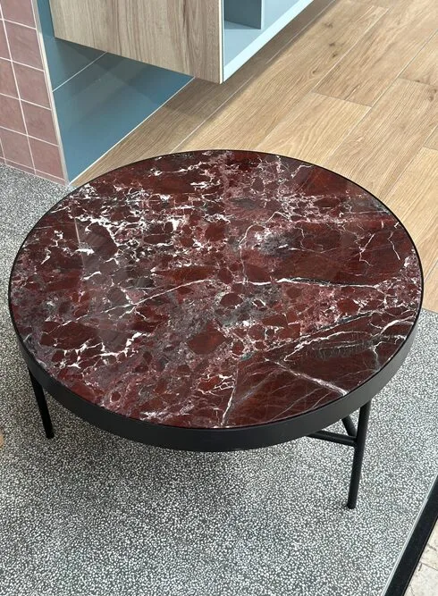 Plateau de Table Basse Marbre Rosso Levanto