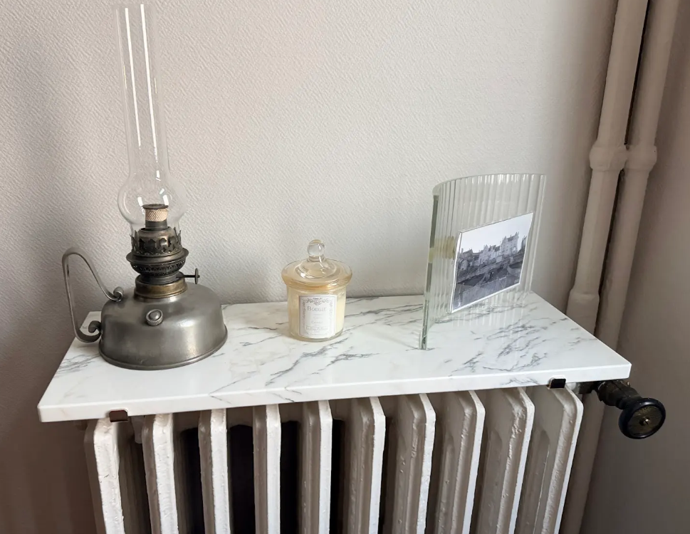 Tablette de Radiateur en Mabre Calacatta Modèle L&rsquo;Imperial