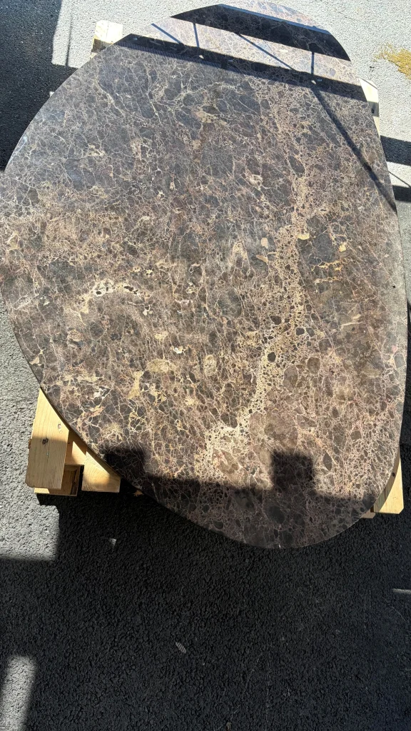 Plateau de Table en Marbre Brown Emperador