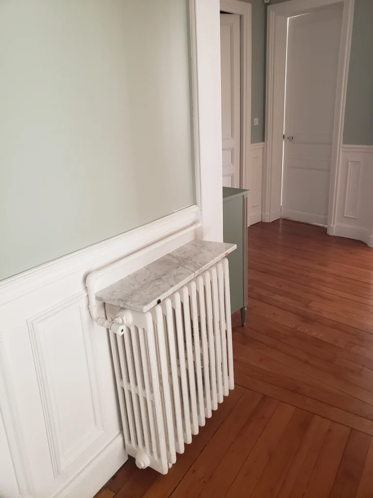 Tablette de Radiateur Marbre de carrare Modèle L&rsquo;Intemporelle